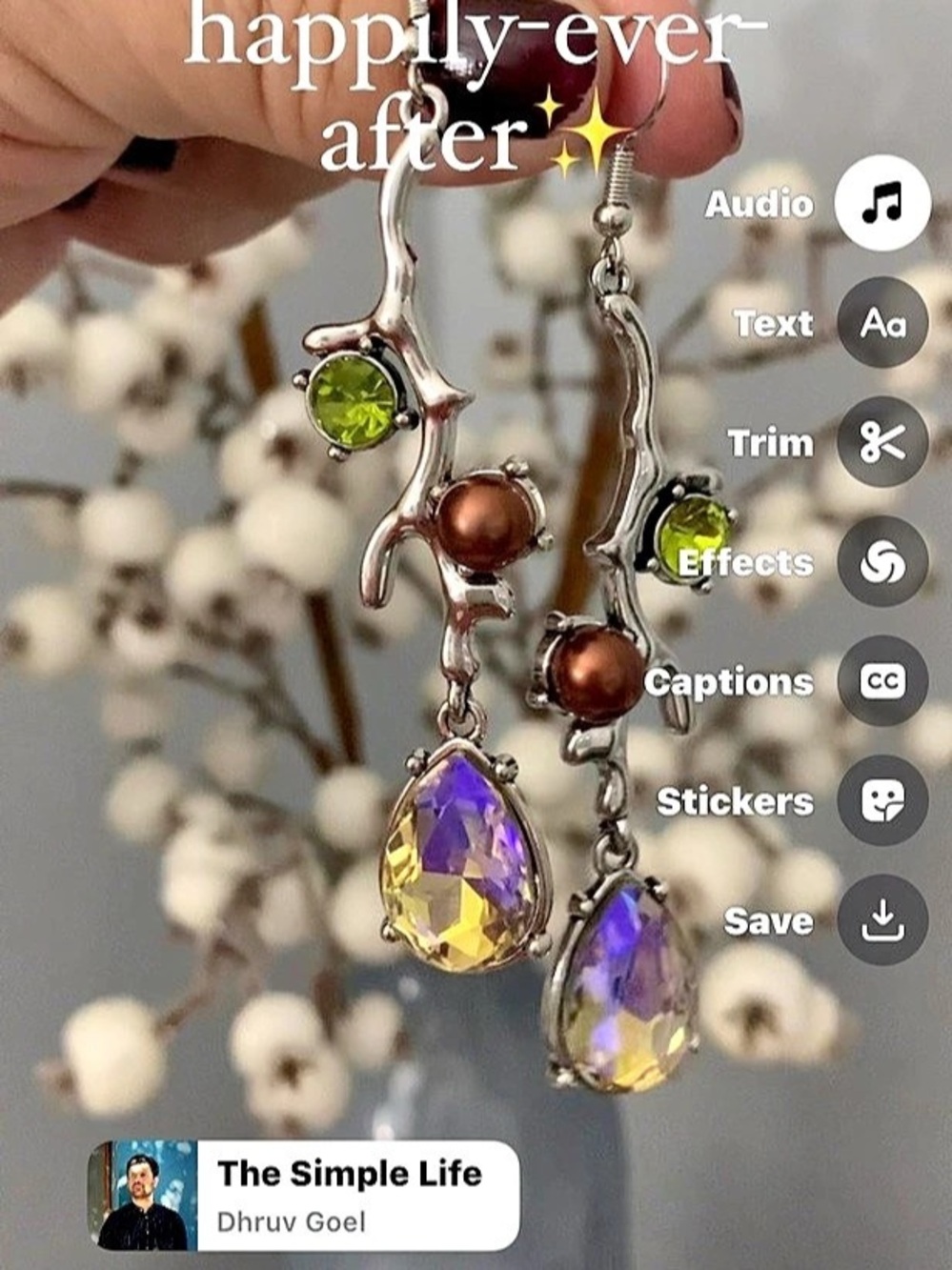 Fairy tale branch Drop Earrings